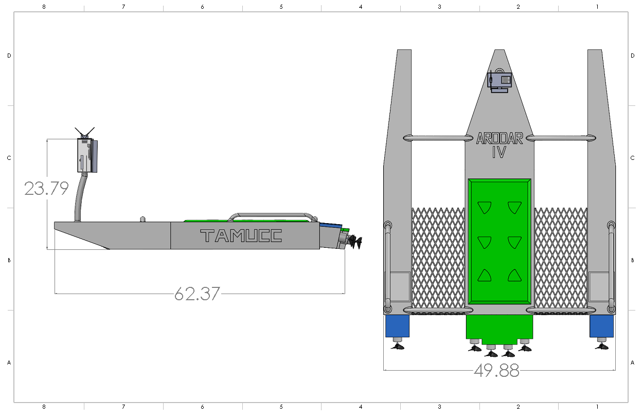 ADDRAR IV dimensioned engineering drawing
